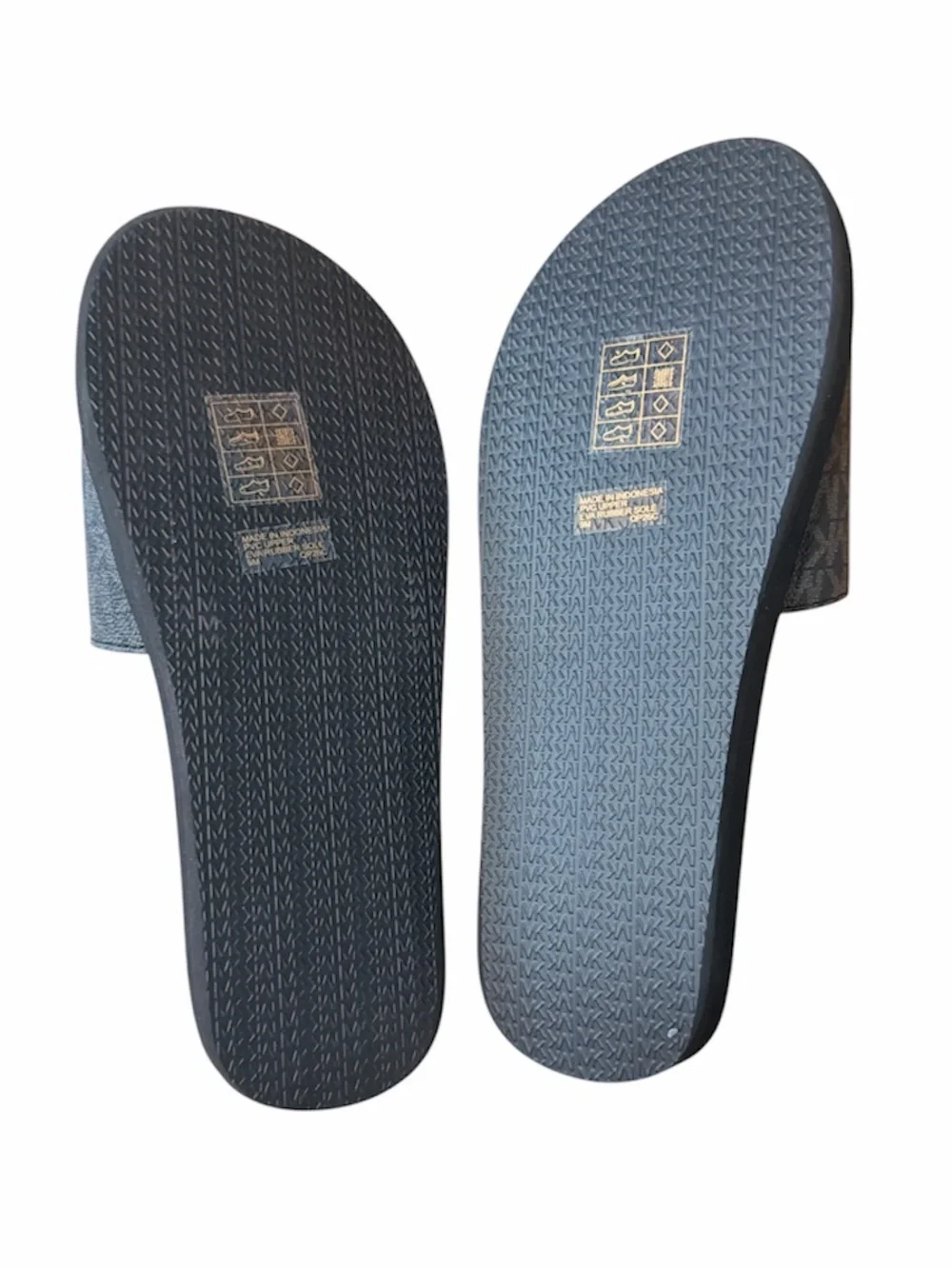 Michael Kors Logo Black Monogram Slide Sandals Size 9